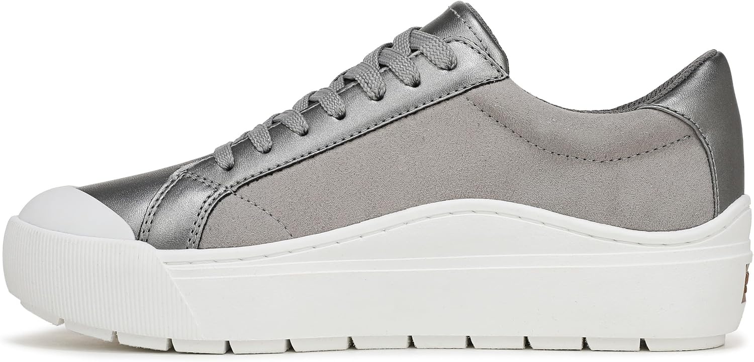 image:imageDr Scholls Shoes Womens Time Off Sneaker Comfortable Walking ShoesPewter Metallic With Pearls