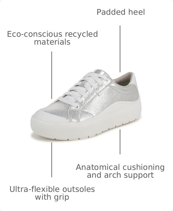 image:imageDr Scholls Shoes Womens Time Off Sneaker Comfortable Walking ShoesSilver