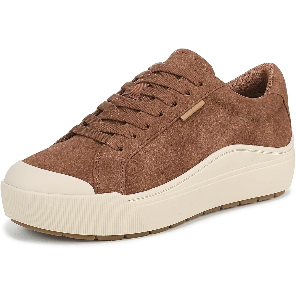 image:imageDr Scholls Shoes Womens Time Off Sneaker Comfortable Walking ShoesDark Honey Brown Faux Leather