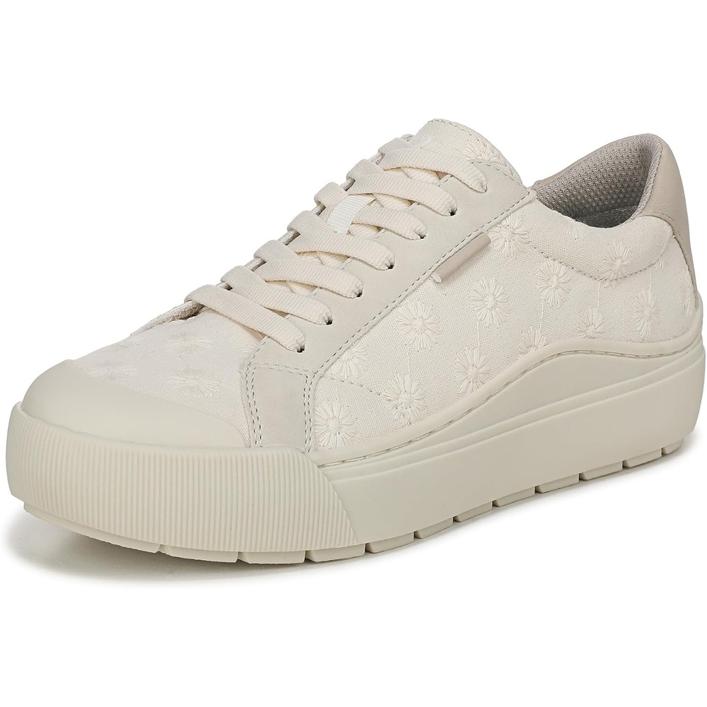 image:imageDr Scholls Shoes Womens Time Off Sneaker Comfortable Walking ShoesOff White Floral Fabric
