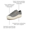 Dr. Scholl’s Shoes Women’s Time Off Sneaker, Comfortable Walking Shoes(Calm Grey Faux Leather)