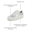 Dr. Scholl’s Shoes Women’s Time Off Sneaker, Comfortable Walking Shoes(Silver)