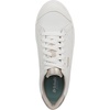 Dr. Scholl’s Shoes Women’s Time Off Sneaker, Comfortable Walking Shoes(White Faux Leather/Gold Metallic)