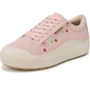 Dr. Scholl’s Shoes Women’s Time Off Sneaker, Comfortable Walking Shoes(Blush Pink Multi Floral Embroidery)