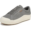 Dr. Scholl’s Shoes Women’s Time Off Sneaker, Comfortable Walking Shoes(Calm Grey Faux Leather)