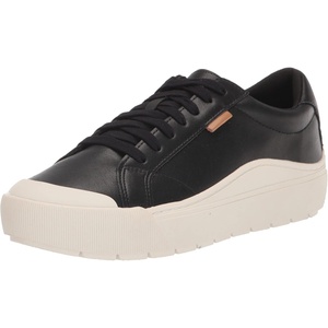 Dr. Scholl’s Shoes Women’s Time Off Sneaker, Comfortable Walking Shoes(Black Smooth)