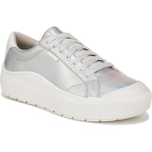 Dr. Scholl’s Shoes Women’s Time Off Sneaker, Comfortable Walking Shoes(Silver Foil)